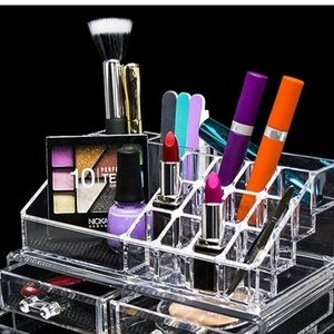Acrylic cosmetic storage organizer